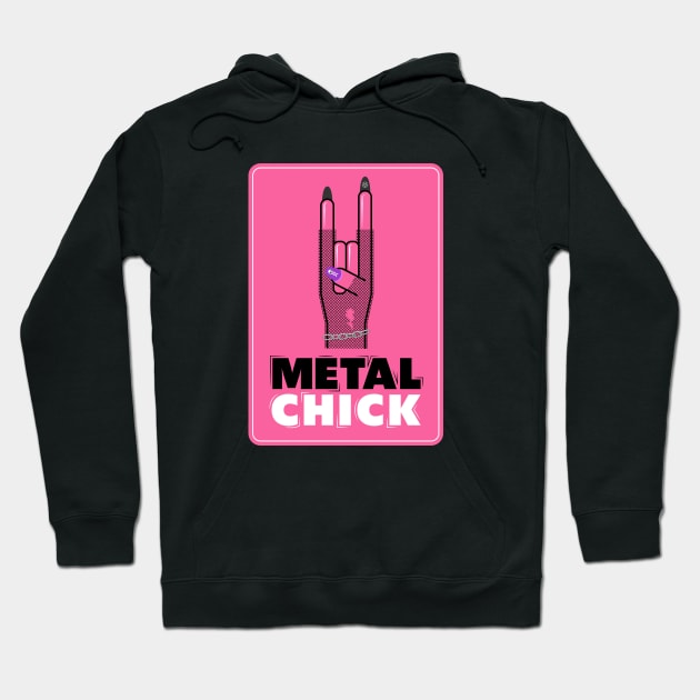 Metal Chick Hoodie by CuriousCurios